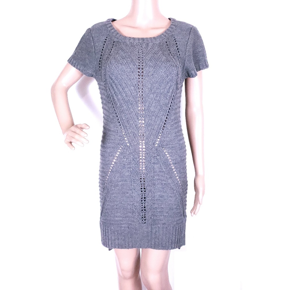 Moral Fiber Women Knit Dress Short Sleeves Knee Length Size M - NWT